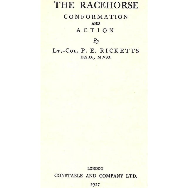 RICKETTS, Lt-Col. P.E. [54] pp. Constable and Company Ltd. 1927 7 1/2" x 5 1/4"