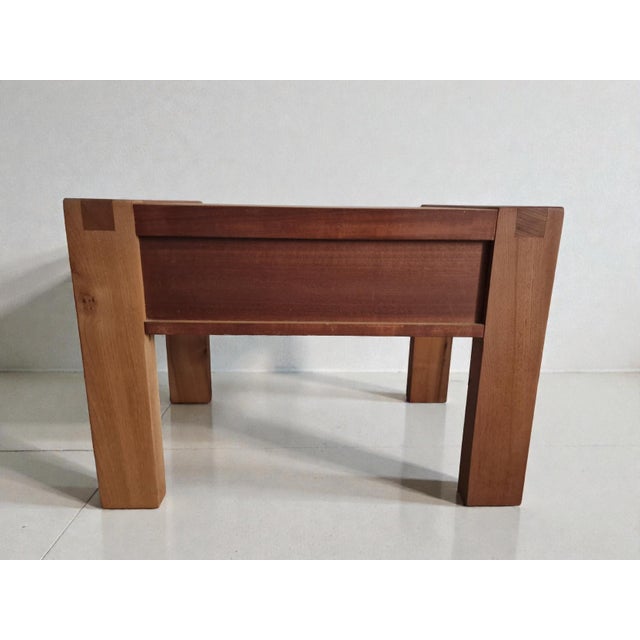 Wood Monopoly Regain Style Elm Bedside Table, 1980s For Sale - Image 7 of 10