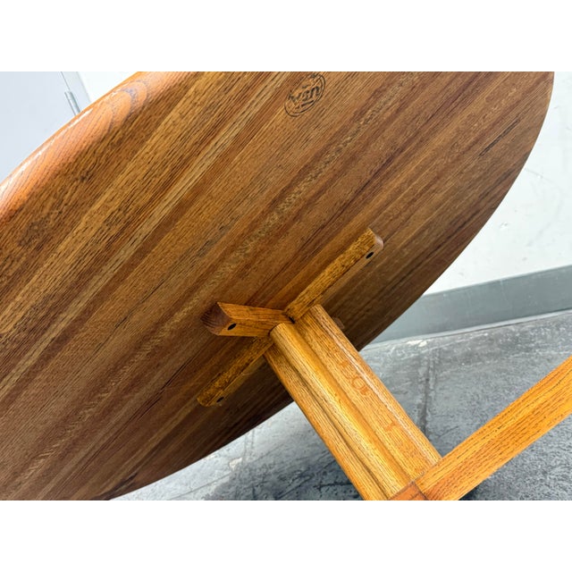 Brown American Modern Round Wood Coffee Table, Mid 20th Century For Sale - Image 8 of 12