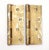 Pair of Vintage 3 X 4 In. Brass Plated Steel Cabinet Door Hinges For Sale - Image 4 of 4