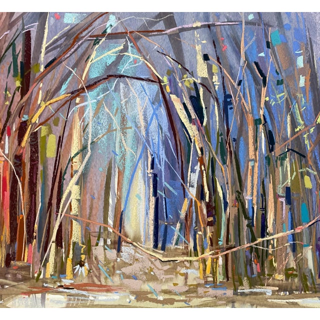 Impressionist pastel on heavy paper by Washington State artist Susan Flora Glendenning (born 1948.) Pacific Northwest...