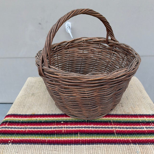 A Antique Woven Reed Basket, Circa 1900 For Sale - Image 12 of 12
