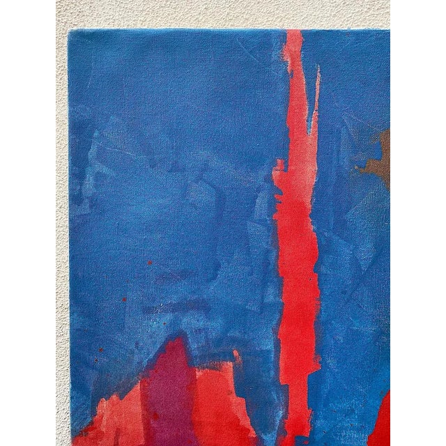 Strange Vista by Erle Loran, 1961 Mid-Century Modern Abstract Oil Painting, Kelly Wearstler Curated For Sale - Image 9 of 11