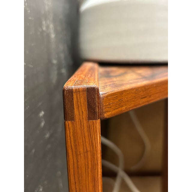 Rare Set of 3 Attributed to Kai Kristiansen Rosewood Nesting Tables, Vildbjerg Møbelfabrik, Denmark, 1960s For Sale - Image 14 of 14