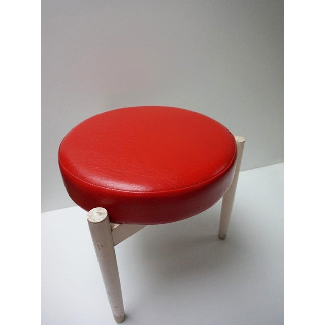 Vintage Scandinavian Round Stool by Hugo Frandsen, 1960s For Sale - Image 6 of 17