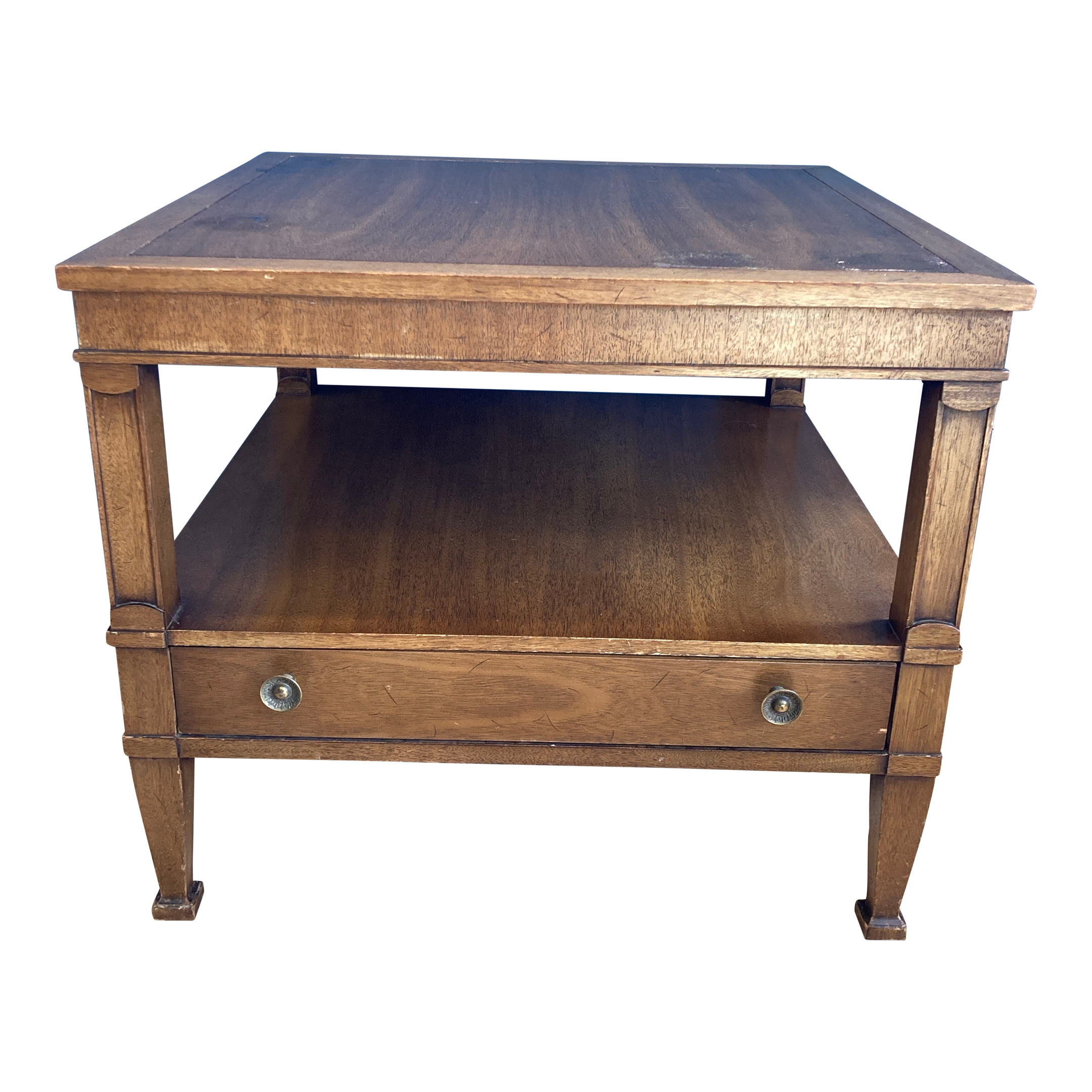 H22K3 DREXEL HERITAGE Triune センターテーブル Vintage MCM Drexel Heritage Triune End Table Bench 60's 585200 Mid