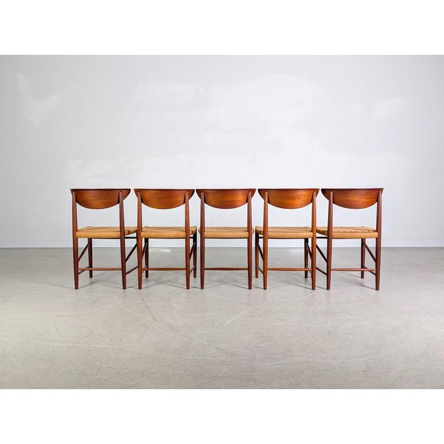 Model 316 Chairs by Peter Hvidt and Orla Mølgaard-Nielsen for Søborg Møbelfabrik, Set of 5 For Sale - Image 6 of 12