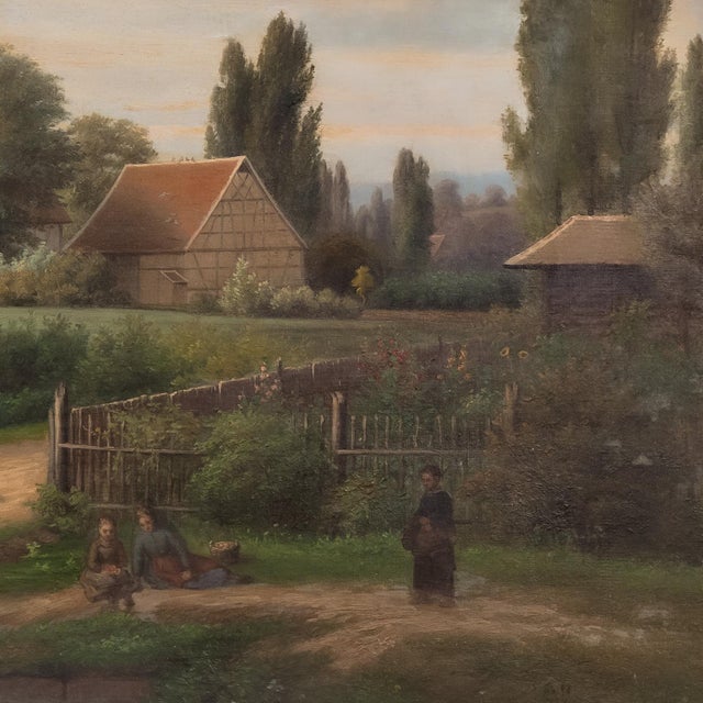 Green 'English Landscape With a Tudor, Timber Framed Home', English School, Farm For Sale - Image 8 of 10