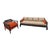 Mid Century Modern Michael Taylor Oriental Ming Sofa and Chair Set Newly Reupholstered For Sale