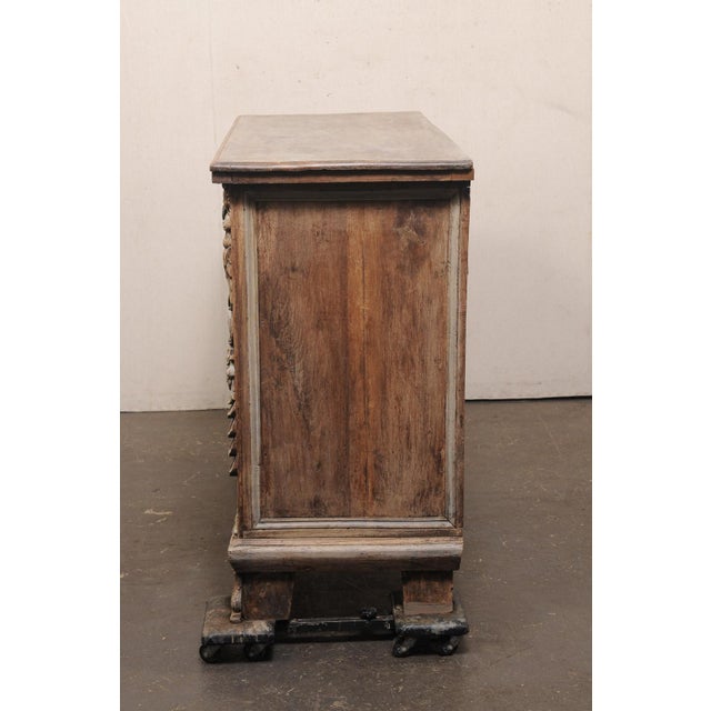 18th C. Italian Baroque Carved Wood Chest For Sale - Image 10 of 12