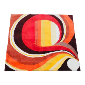 1970's Graphic Wall Hanging With Swirl Design