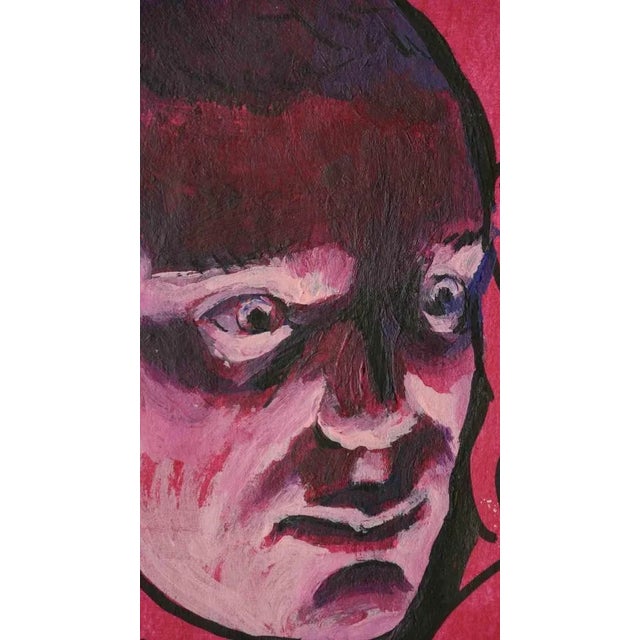 "What's ahead (1)" is a painting realized by Ukrainian artist Okno in 2023. Acrylic and marker on paper. Hand signed....