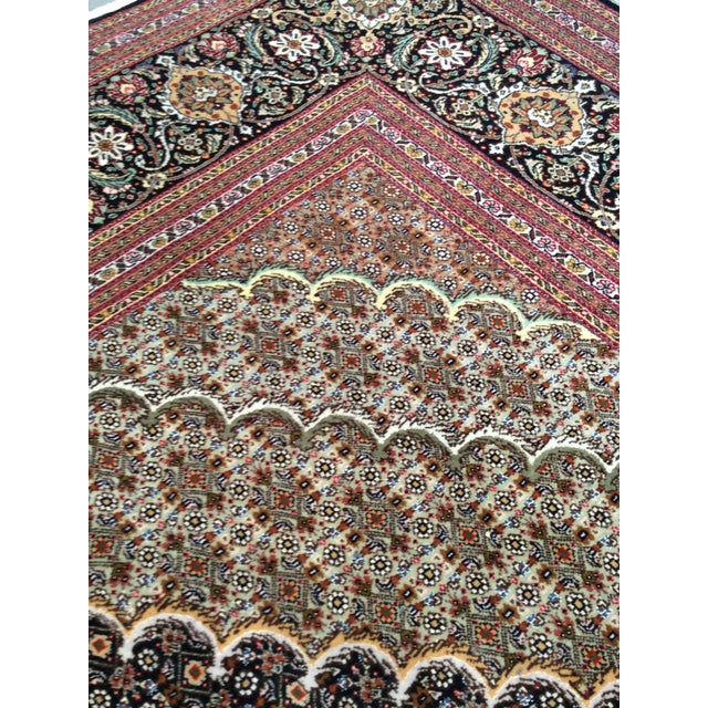 Pasargad Home Baku Navy Silk & Wool Area Rug- 8' 3" X 9'10" For Sale - Image 4 of 5