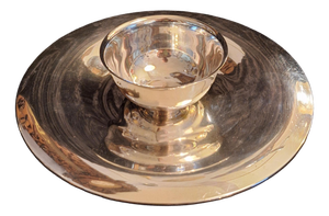 Vintage Silver-Plated Metal Serving Bowl by Oneida Silversmith, 1970s