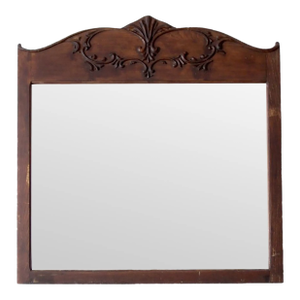 Antique Carved Wood Mirror
