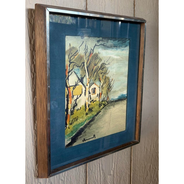 Maurice De Vlaminck "La Route" Mid-Century Framed Color Lithograph For Sale - Image 4 of 11