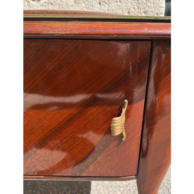 Brown Vintage Bedside Tables, 1950s, Set of 2 For Sale - Image 8 of 11