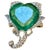 13 Ct Zambian Heart Cut Emerald & 1.5 Ct Diamond Ring, 18 Kt Gold Size 8.5 For Sale - Image 15 of 18