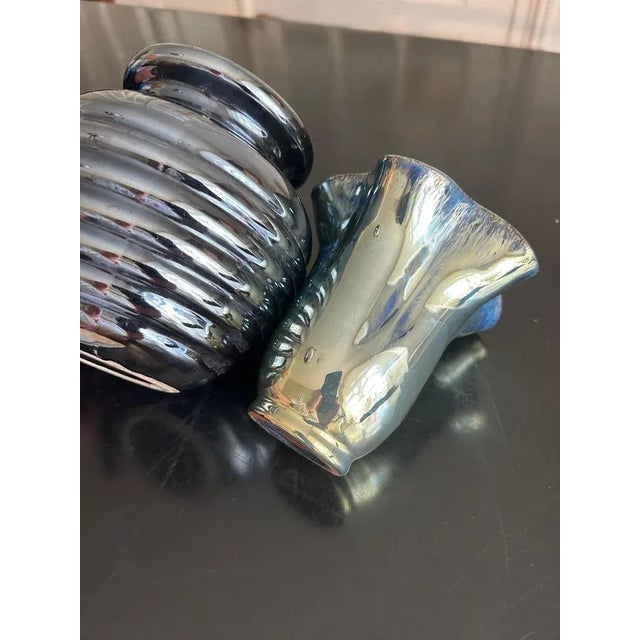 Flamed Stoneware Vases by Rambervillers, 1950s, Set of 2 For Sale - Image 11 of 12