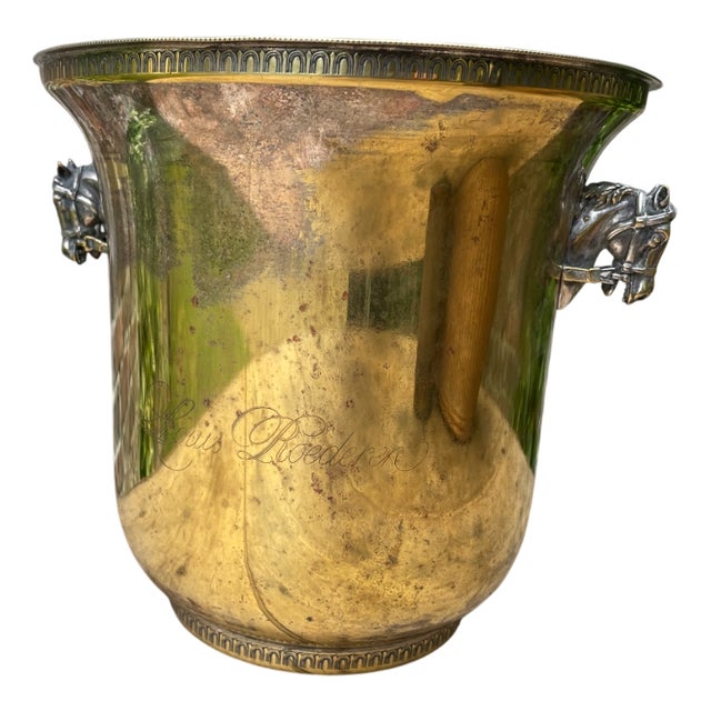French Champagne Cooler Wine Cooler Horses by Louis Roederer, 1960s For Sale