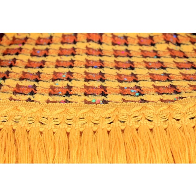 1960s Vintage Plaid Handwoven Wool and Alpaca Throw Blanket For Sale - Image 5 of 13