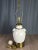 1990s Vintage Hart & Associates Brass & White Pottery Table Lamp W Sea Shell Handles For Sale - Image 5 of 13