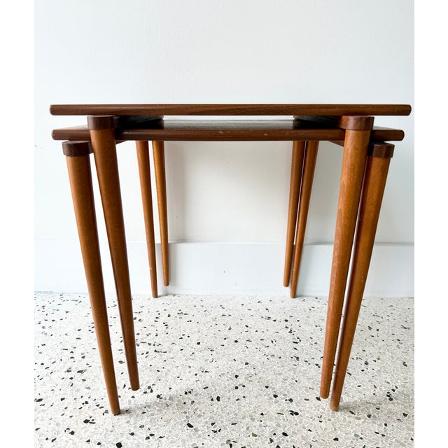 Vintage Nesting Tables From Opal Möbel, 1960s Set of 2 For Sale - Image 13 of 14