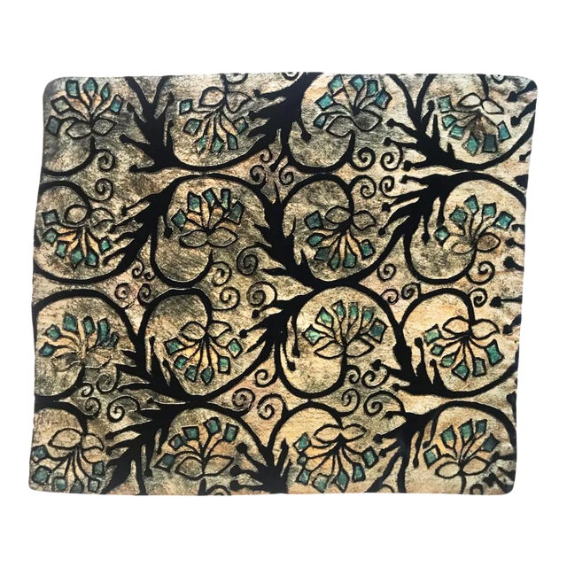 Emerald Flower Silk Velvet Pillow Cover For Sale