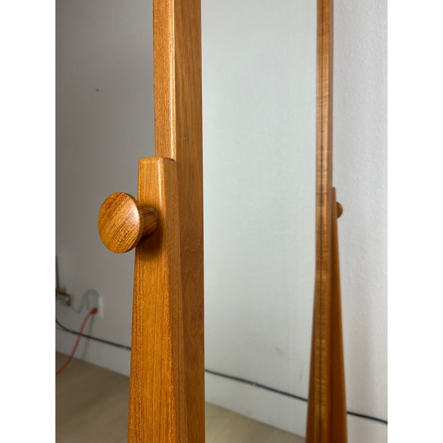 1960s Freestanding Danish Teak Mirror Pedersen & Hansen for Viby J Mobelfabrik For Sale - Image 9 of 15