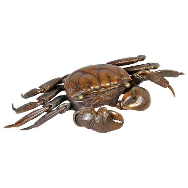 Japanese Meiji Articulated Bronze Crab For Sale - Image 10 of 10