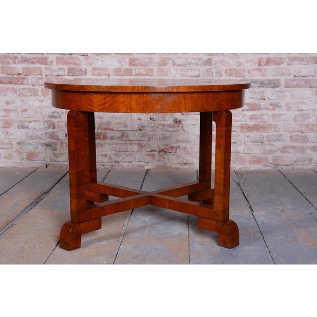 Art Deco Table in Walnut attributed to Halabala for Up Závody, Czech, 1920s For Sale - Image 4 of 10