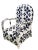 Black African Nobility Nigerian Yoruba Black& White Beaded Chair For Sale - Image 8 of 13