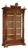 Walnut Display Cabinet with Glass Doors For Sale