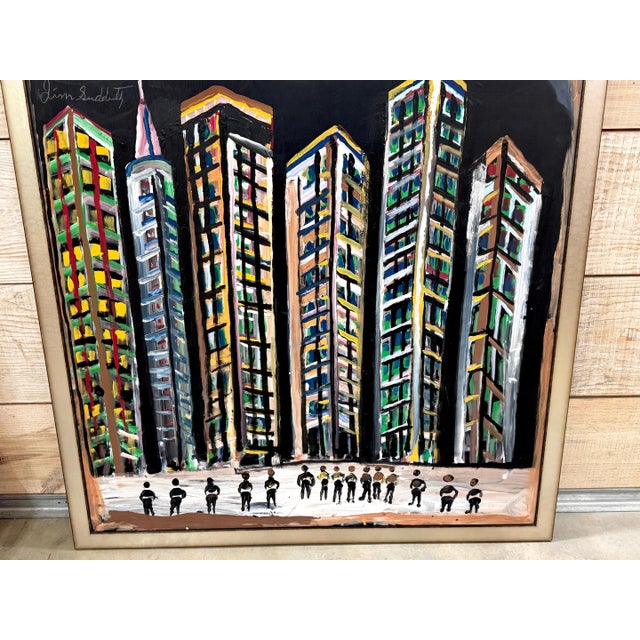 Jimmy Lee Sudduth, (1910–2007) “Untitled (Evening Cityscape, New Orleans)” For Sale - Image 6 of 18