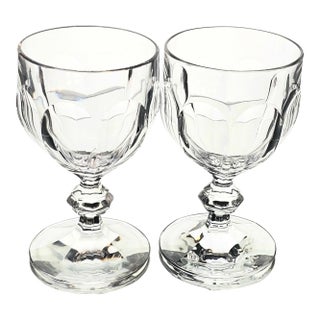 Late 20th Century Villeroy & Boch Bernadotte Crystal Goblets, Pair For Sale