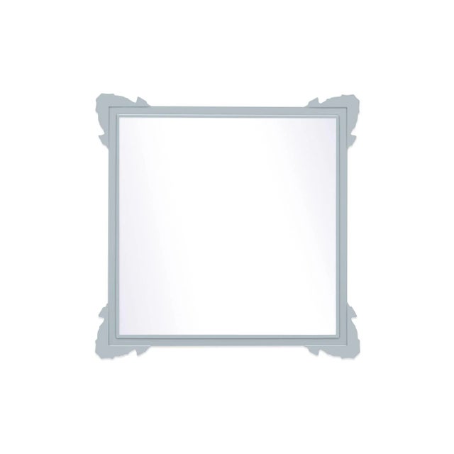 Contemporary Fleur Home Garden District Napoleon Square Mirror in Parma Gray, 36x36 For Sale - Image 3 of 3