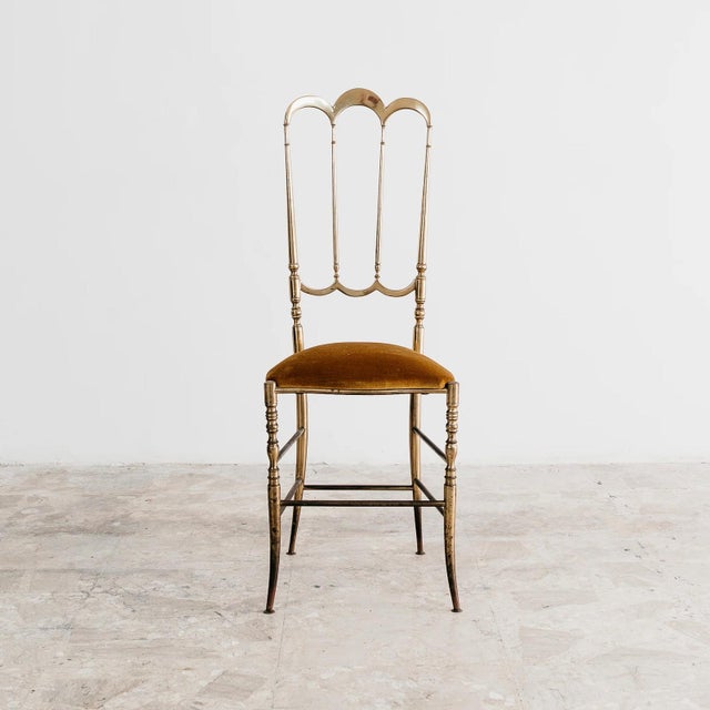 Italian 3-Arch Chiavarina Chair in Brass, 1950s For Sale - Image 10 of 12