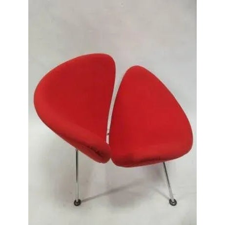 Mid 20th Century Red Orange Slice Lounge Chair by Pierre Paulin for Artifort For Sale - Image 5 of 10