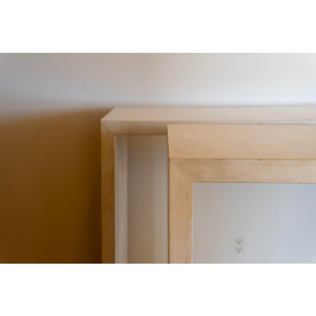 1980s 1980s Pair of Parchment Covered Console Tables (In the Manner of Jean-Michel Frank) For Sale - Image 5 of 14
