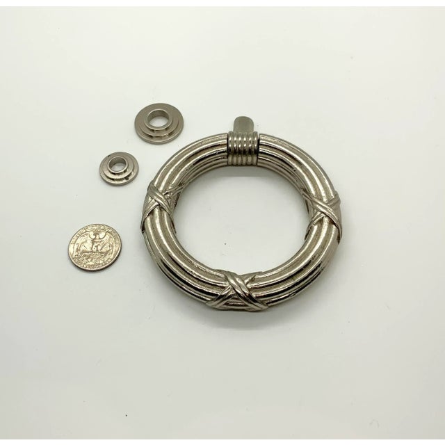 Baker Furniture Company Baker Classical Ring Pull in Nickel Finish For Sale - Image 4 of 5