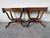 Wood Vintage Eclectic Mahogany Curule-Base Side Tables With Brass Inlay – Pair For Sale - Image 7 of 18