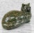 Farmhouse Vintage Farmhouse Chalkware Floral Cat Doorstop Sculpture For Sale - Image 3 of 9