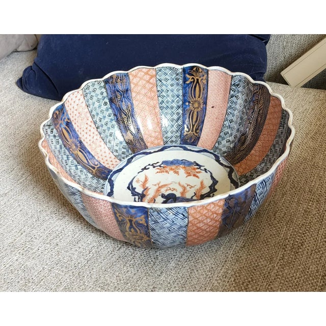 Antique Imari Punch Bowl For Sale - Image 9 of 9