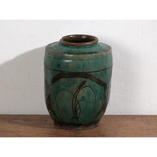 Enameled Ceramic Vase For Sale - Image 4 of 8