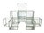 Mid-Century Modern Beveled Leaded Glass Mirror 11 Cube 3 Tier Tealite Votive Candle Holder by the Working Glass, Berkeley, Ca For Sale - Image 3 of 7