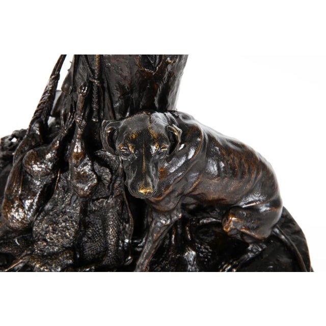 French 19th Century Bronze Sculpture “Gardant Du Gibier” by Pierre-Jules Mêne For Sale - Image 12 of 12