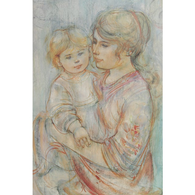 Gold ‘Beatrice & Baby’ Lithograph Art - Numbered & Signed For Sale - Image 8 of 18