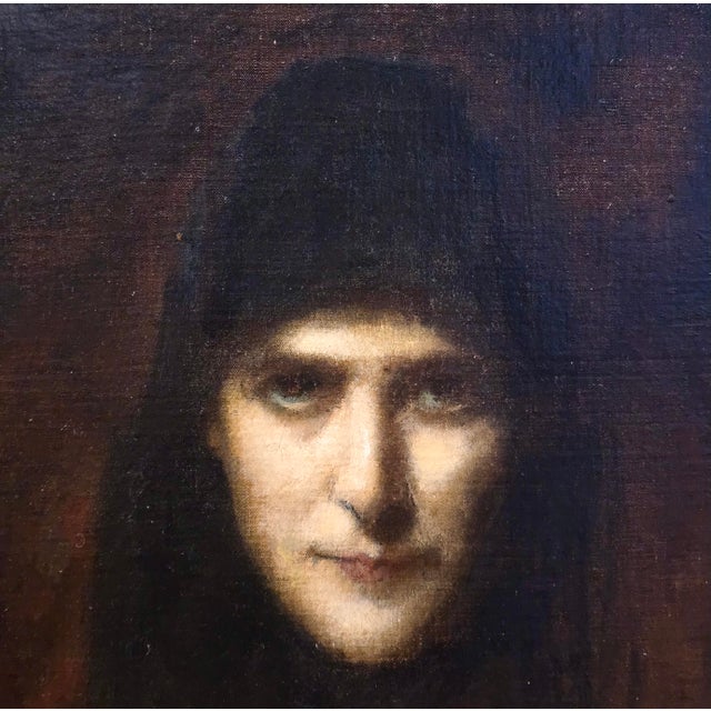 Jean-Jacques Henner - La Religieuse ( the Nun) -19th Century Oil Painting For Sale In Los Angeles - Image 6 of 12