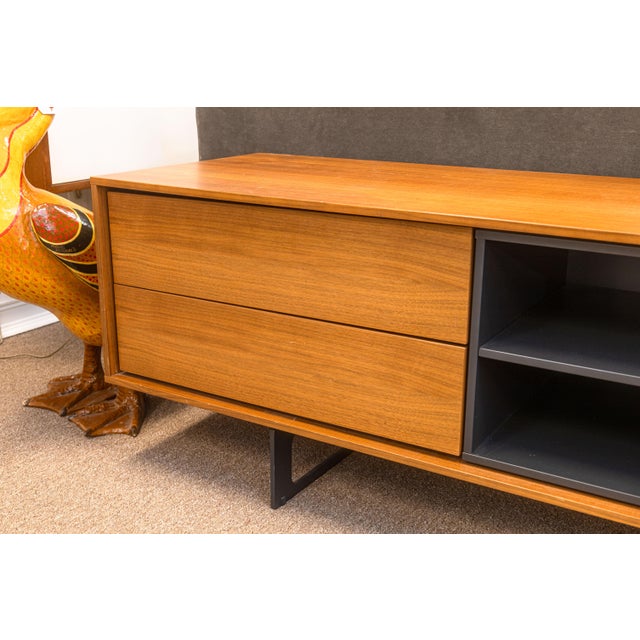 Mid-Century Modern Contemporary Modern Treku Media Console Cabinet Mid Century Modern Style For Sale - Image 3 of 8