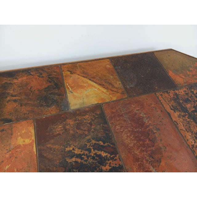 Vintage Brutalist Coffee Table in Stone and Oak, 1970s For Sale - Image 13 of 18